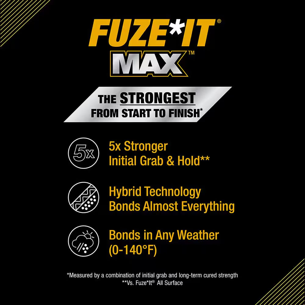 Fuze It Max 9 Oz. Interior/Exterior All Surface Construction Adhesive