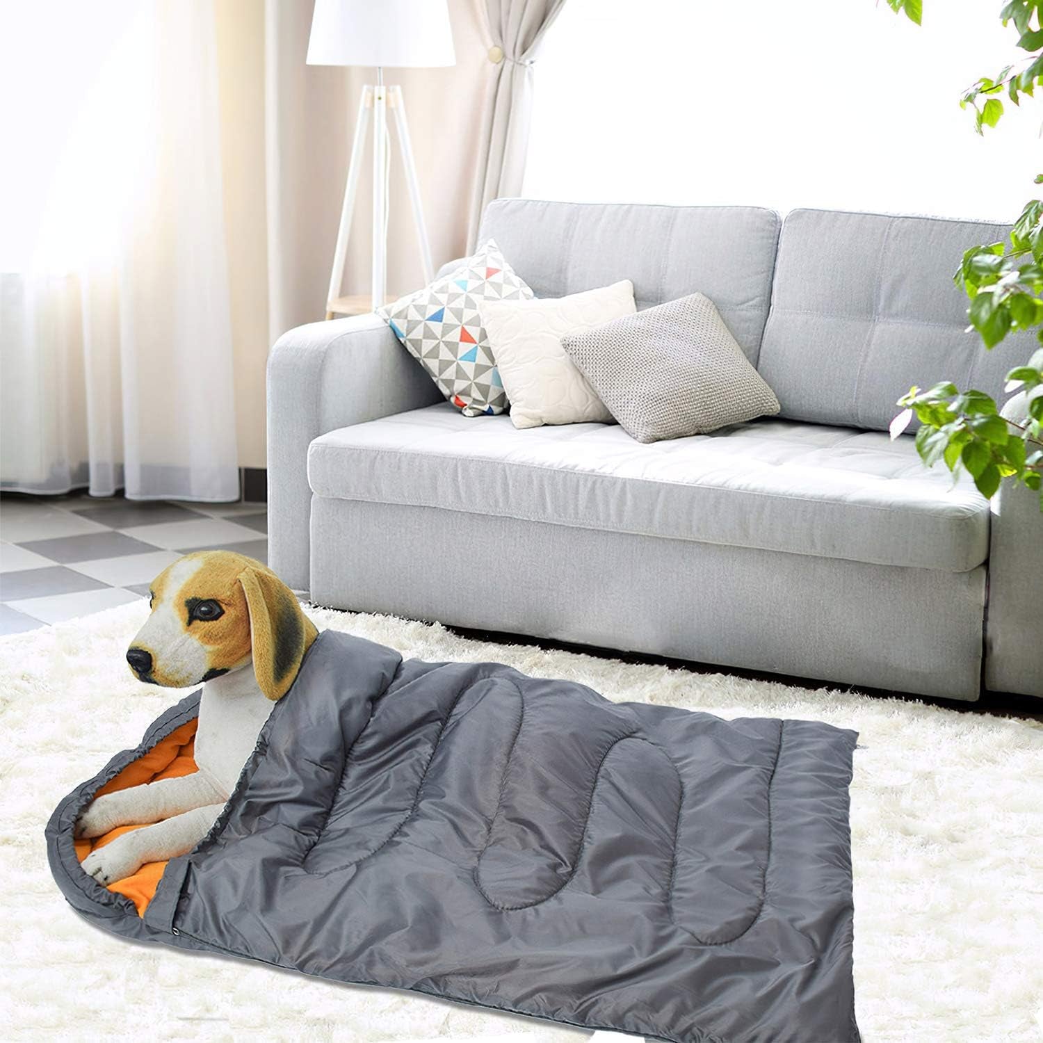 Dog Sleeping Bag Waterproof Warm Packable Dog Bed with Storage Bag for Indoor Outdoor Travel Camping Hiking Backpacking (43''Lx27''W)