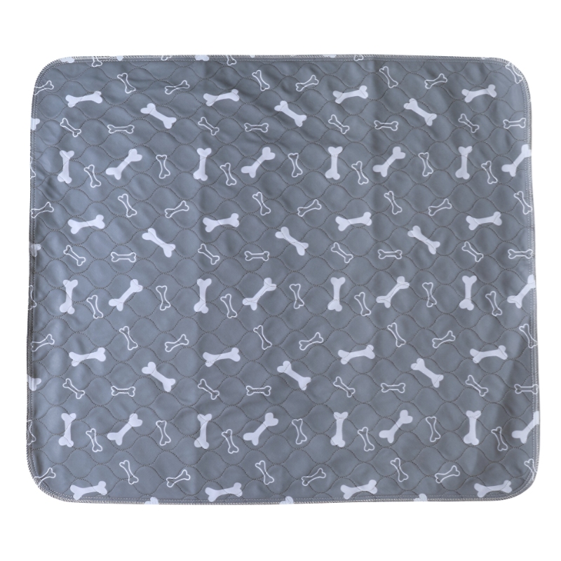 Reusable Pet Urine Pad Washable Dog Cat Diaper Mat 3 Layer Absorbent Dogs Diapers Pads Bone Paw Print for Sofa Bed Floor