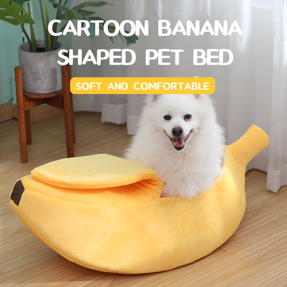 Banana Cat Bed House Funny Cute Cozy Cat Mat Beds Warm Durable Portable Pet Basket Kennel Dog Cushion Cat Supplies Multicolor